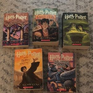 Scholastic Harry Potter Book Set - Green, Red, Orange, Blue Covers